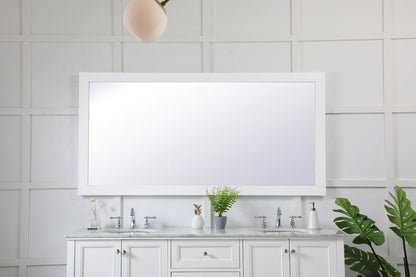 Elegant Furniture & Lighting - Aqua rectangle vanity mirror 72 inch in White - VM27236WH veiw 2