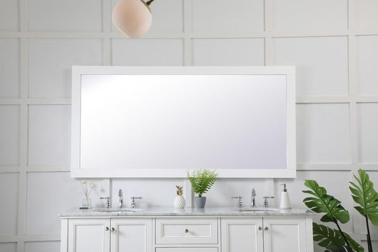 Elegant Furniture & Lighting - Aqua rectangle vanity mirror 72 inch in White - VM27236WH veiw 2