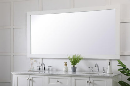Elegant Furniture & Lighting - Aqua rectangle vanity mirror 72 inch in White - VM27236WH veiw 3