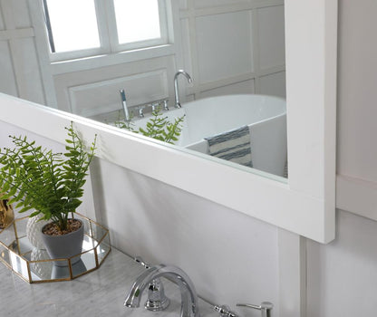 Elegant Furniture & Lighting - Aqua rectangle vanity mirror 72 inch in White - VM27236WH veiw 5