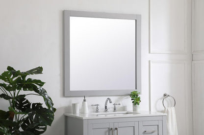 Elegant Furniture & Lighting - Aqua square vanity mirror 36 inch in Grey - VM23636GR veiw 3