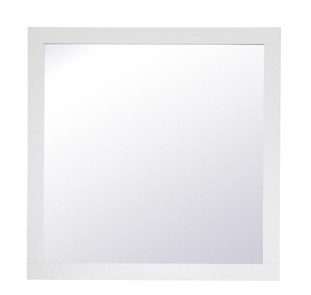 Elegant Furniture & Lighting - Aqua square vanity mirror 36 inch in White - VM23636WH veiw 1