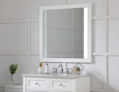 Elegant Furniture & Lighting - Aqua square vanity mirror 36 inch in White - VM23636WH veiw 3