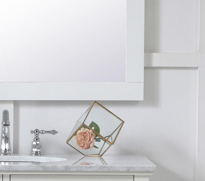 Elegant Furniture & Lighting - Aqua square vanity mirror 36 inch in White - VM23636WH veiw 6