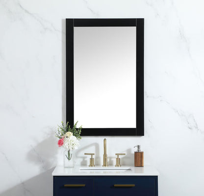 Elegant Furniture & Lighting - Aqua vanity mirror 24x36 inch in black - VM22436BK veiw 2