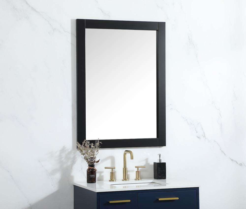 Elegant Furniture & Lighting - Aqua vanity mirror 27x36 inch in black - VM22736BK veiw 3