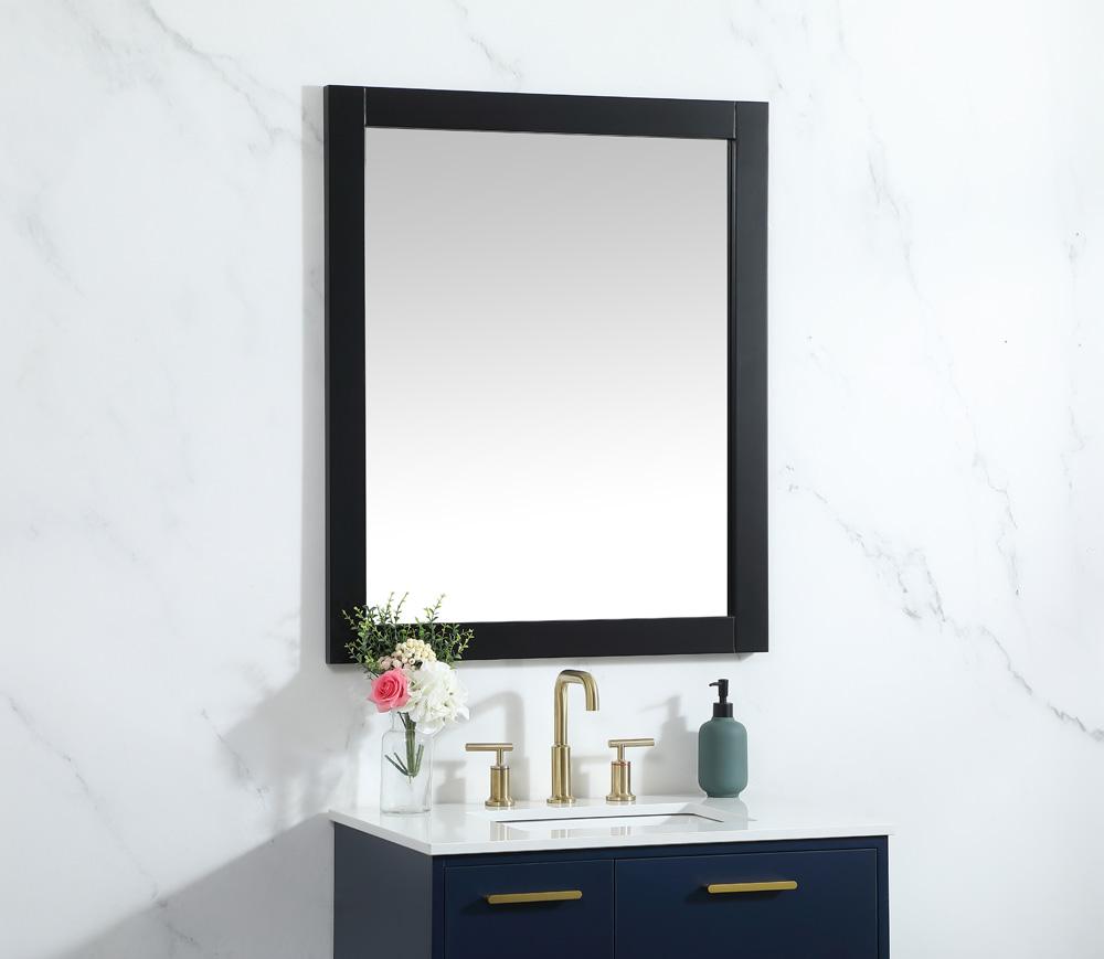 Elegant Furniture & Lighting - Aqua vanity mirror 30x36 inch in black - VM23036BK veiw 3