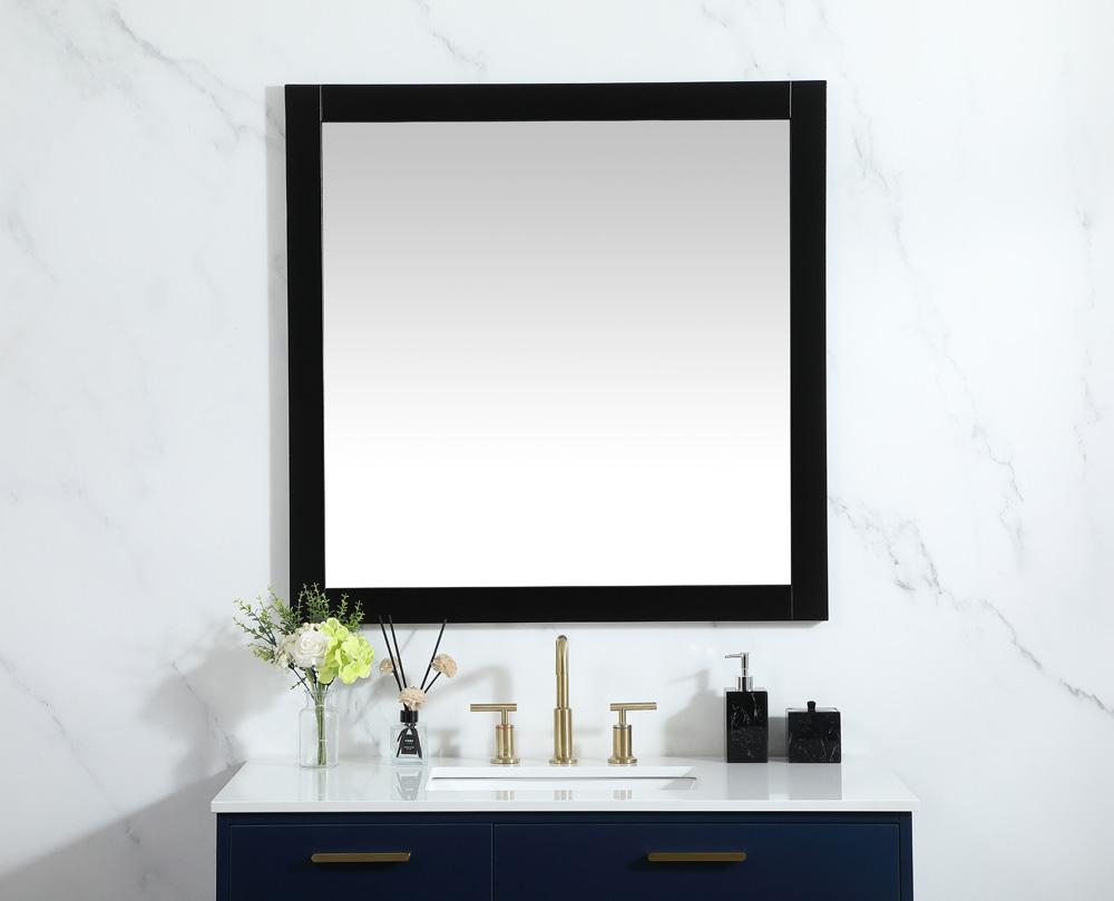 Elegant Furniture & Lighting - Aqua vanity mirror 36x36 inch in black - VM23636BK veiw 2