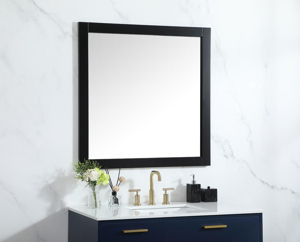 Elegant Furniture & Lighting - Aqua vanity mirror 36x36 inch in black - VM23636BK veiw 3