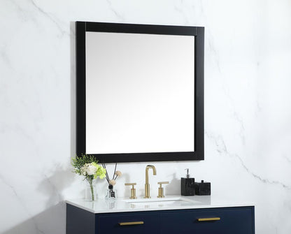 Elegant Furniture & Lighting - Aqua vanity mirror 36x36 inch in black - VM23636BK veiw 3