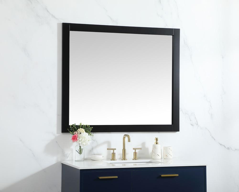 Elegant Furniture & Lighting - Aqua vanity mirror 42x36 inch in black - VM24236BK veiw 3