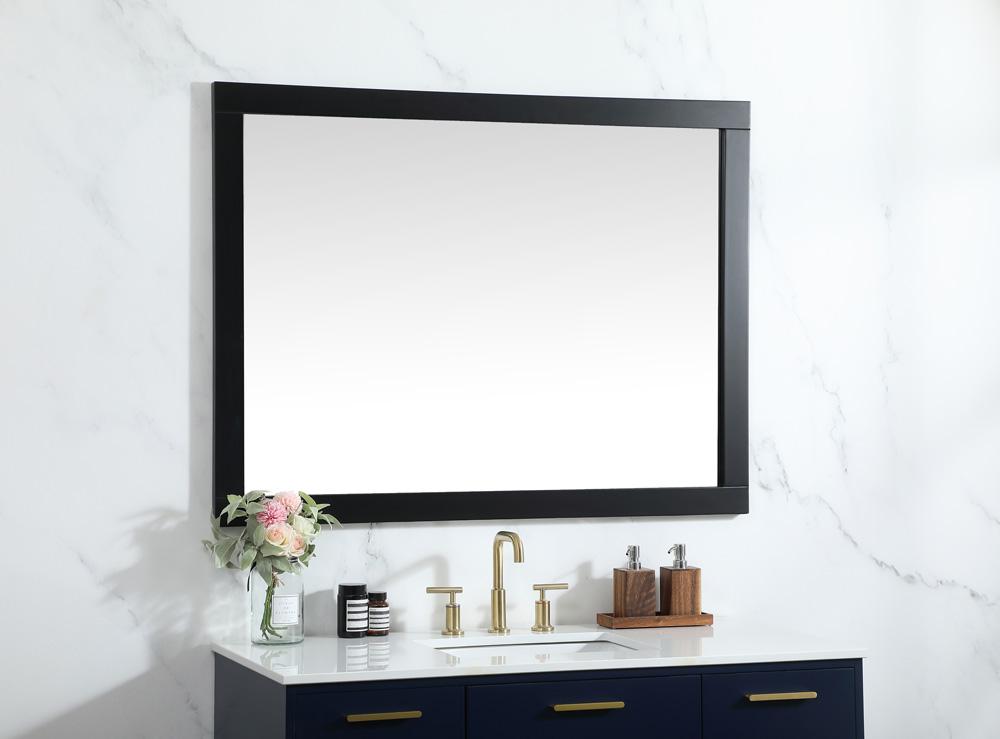 Elegant Furniture & Lighting - Aqua vanity mirror 48x36 inch in black - VM24836BK veiw 3