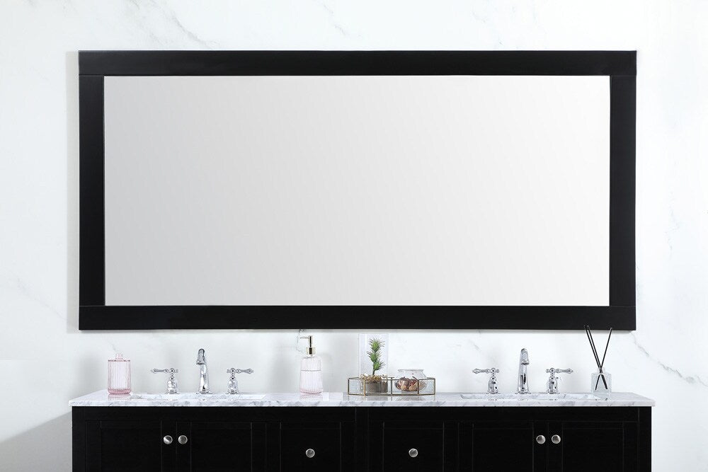 Elegant Furniture & Lighting - Aqua vanity mirror 72x36 inch in black - VM27236BK veiw 2