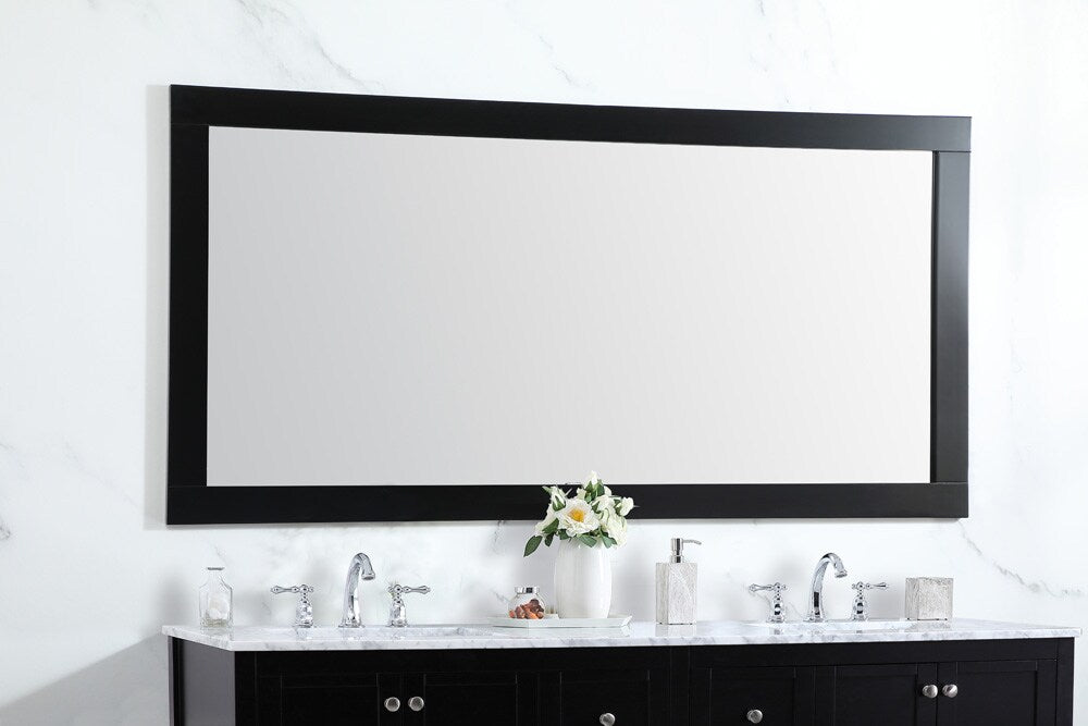Elegant Furniture & Lighting - Aqua vanity mirror 72x36 inch in black - VM27236BK veiw 3