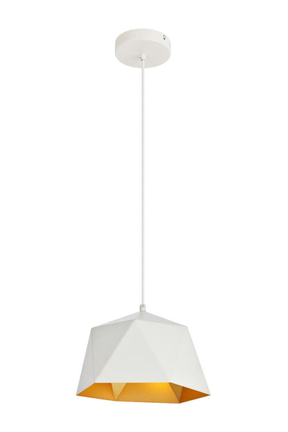 Elegant Furniture & Lighting - Arden Pendant D10.2 H6.7 Lt:1 frosted white and Gold Finish - LDPD2078 view 1