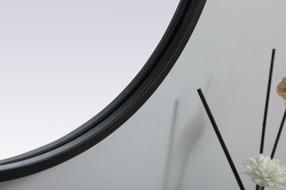 Elegant Furniture & Lighting - Asha Metal Frame Oval Mirror 20x36 Inch in Black - MR2A2036BLK veiw 8