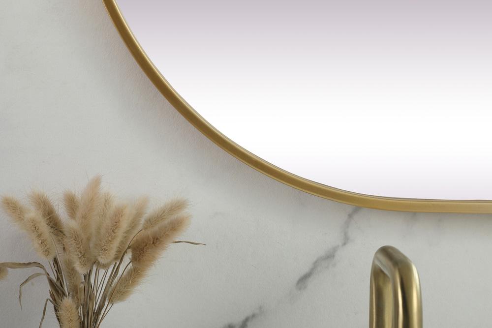 Elegant Furniture & Lighting - Asha Metal Frame Oval Mirror 24x60 Inch in Brass - MR2A2460BRS veiw 6