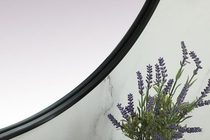 Elegant Furniture & Lighting - Asha Metal Frame Oval Mirror 30x48 Inch in Black - MR2A3048BLK veiw 7