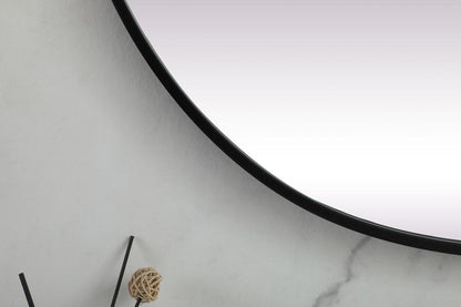 Elegant Furniture & Lighting - Asha Metal Frame Oval Mirror 30x60 Inch in Black - MR2A3060BLK veiw 6
