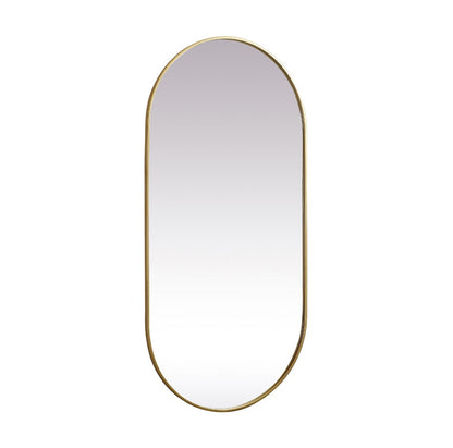 Elegant Furniture & Lighting - Asha Metal Frame Oval Mirror 30x60 Inch in Brass - MR2A3060BRS veiw 8