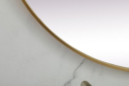 Elegant Furniture & Lighting - Asha Metal Frame Oval Mirror 36x60 Inch in Brass - MR2A3660BRS veiw 6
