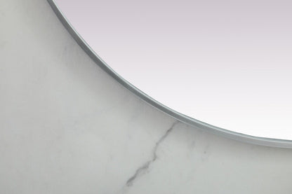Elegant Furniture & Lighting - Asha Metal Frame Oval Mirror 36x60 Inch in Silver - MR2A3660SIL veiw 6