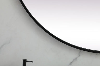 Elegant Furniture & Lighting - Asha Metal Frame Oval Mirror 36x72 Inch in Black - MR2A3672BLK veiw 6