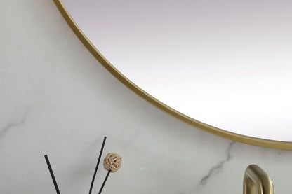 Elegant Furniture & Lighting - Asha Metal Frame Oval Mirror 36x72 Inch in Brass - MR2A3672BRS veiw 6