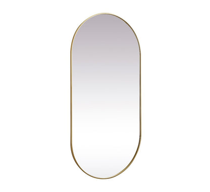 Elegant Furniture & Lighting - Asha Metal Frame Oval Mirror 36x72 Inch in Brass - MR2A3672BRS veiw 8