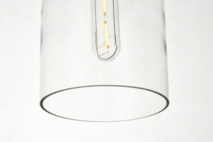 Elegant Furniture & Lighting - Ashwell 1 Light Black Pendant With Clear Glass - LD2240BK veiw 4