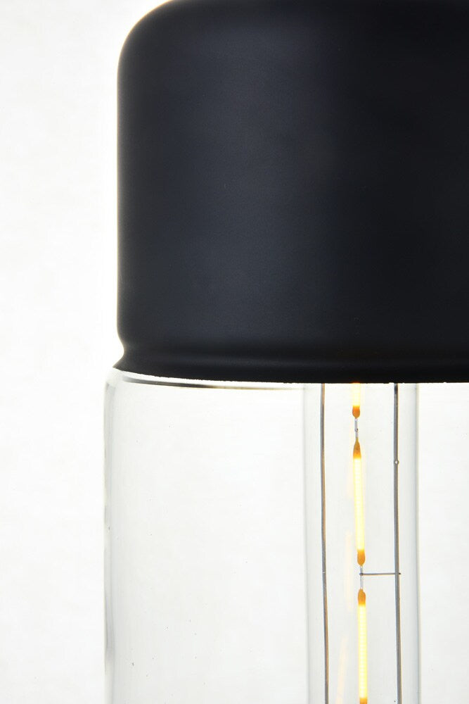 Elegant Furniture & Lighting - Ashwell 1 Light Black Pendant With Clear Glass - LD2240BK veiw 5