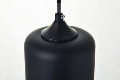 Elegant Furniture & Lighting - Ashwell 1 Light Black Pendant With Clear Glass - LD2240BK veiw 6