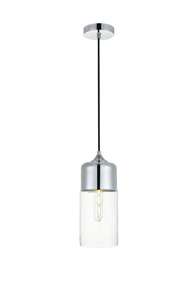 Elegant Furniture & Lighting - Ashwell 1 Light Chrome Pendant With Clear Glass - LD2240C veiw 1