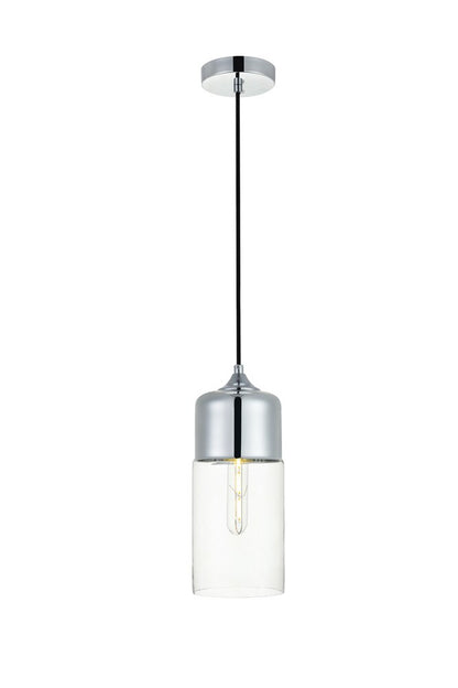 Elegant Furniture & Lighting - Ashwell 1 Light Chrome Pendant With Clear Glass - LD2240C veiw 1