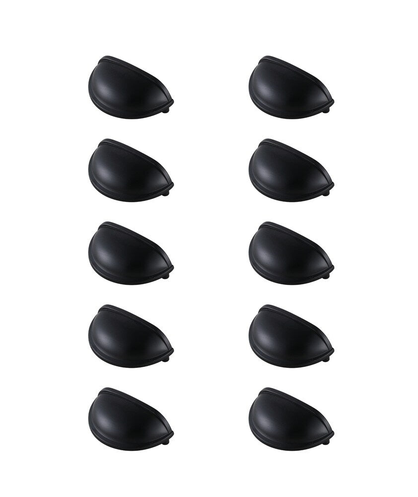 Elegant Furniture & Lighting - Atticus 3in Center to Center Matte Black Cup Bar Pull Multipack (set of 10) - PL3002-MB-10PK veiw 1
