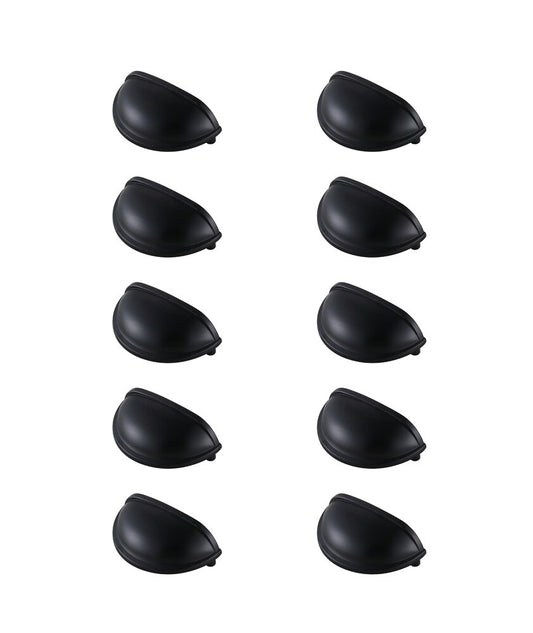 Elegant Furniture & Lighting - Atticus 3in Center to Center Matte Black Cup Bar Pull Multipack (set of 10) - PL3002-MB-10PK veiw 1