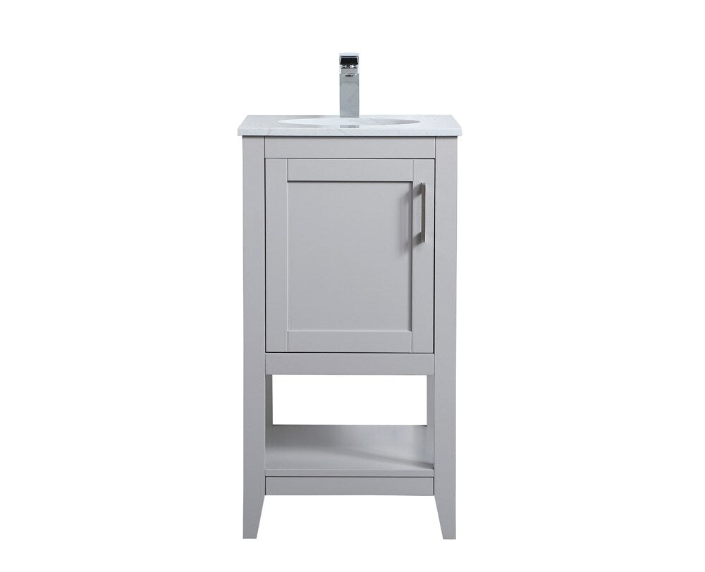 Elegant Furniture & Lighting - Aubrey 18 inch Single Bathroom Vanity in Grey - VF16018GR veiw 1