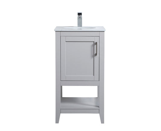 Elegant Furniture & Lighting - Aubrey 18 inch Single Bathroom Vanity in Grey - VF16018GR veiw 1