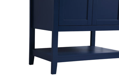 Elegant Furniture & Lighting - Aubrey 30 inch Single Bathroom Vanity in Blue with Backsplash - VF16030BL-BS veiw 5