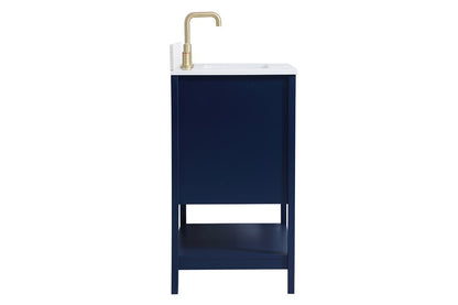 Elegant Furniture & Lighting - Aubrey 30 inch Single Bathroom Vanity in Blue with Backsplash - VF16030BL-BS veiw 7