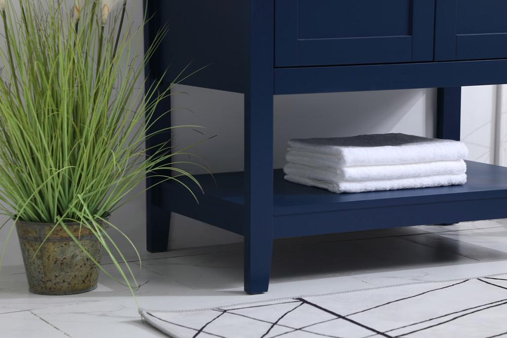 Elegant Furniture & Lighting - Aubrey 30 inch Single Bathroom Vanity in Blue with Backsplash - VF16030BL-BS veiw 12