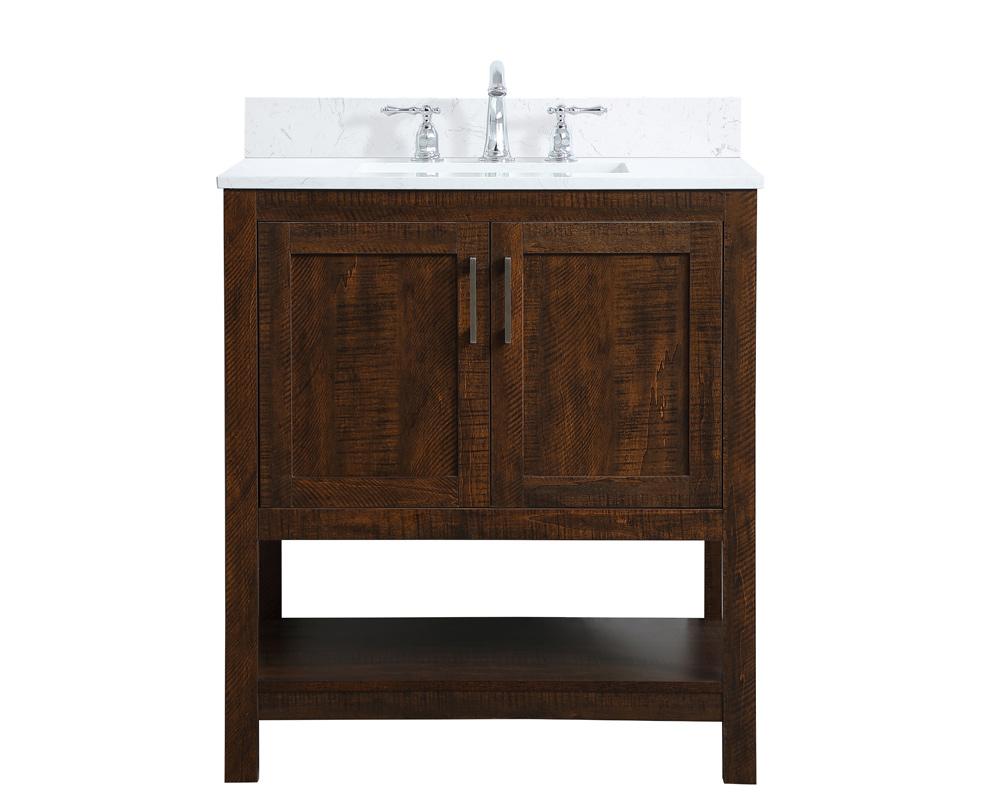 Elegant Furniture & Lighting - Aubrey 30 inch Single Bathroom Vanity in Espresso with Backsplash - VF16030EX-BS veiw 1