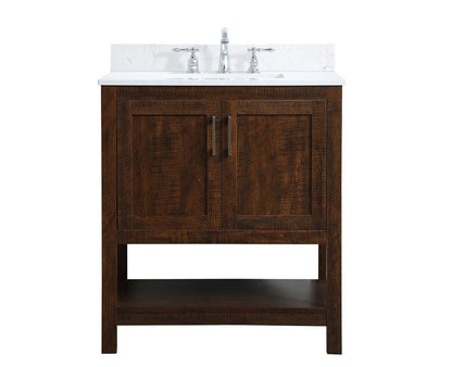 Elegant Furniture & Lighting - Aubrey 30 inch Single Bathroom Vanity in Espresso with Backsplash - VF16030EX-BS veiw 1