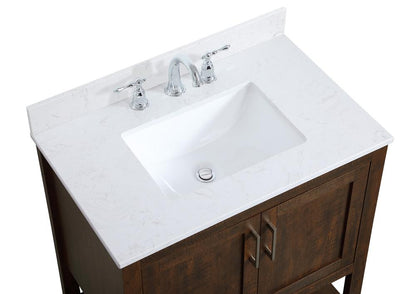 Elegant Furniture & Lighting - Aubrey 30 inch Single Bathroom Vanity in Espresso with Backsplash - VF16030EX-BS veiw 4