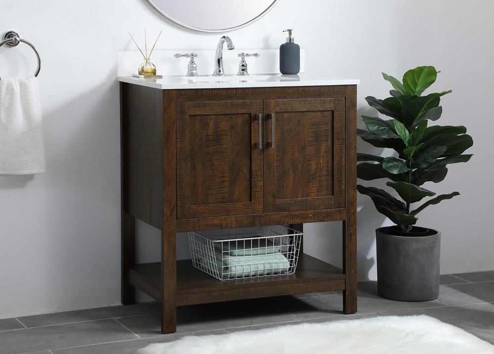 Elegant Furniture & Lighting - Aubrey 30 inch Single Bathroom Vanity in Espresso with Backsplash - VF16030EX-BS veiw 8