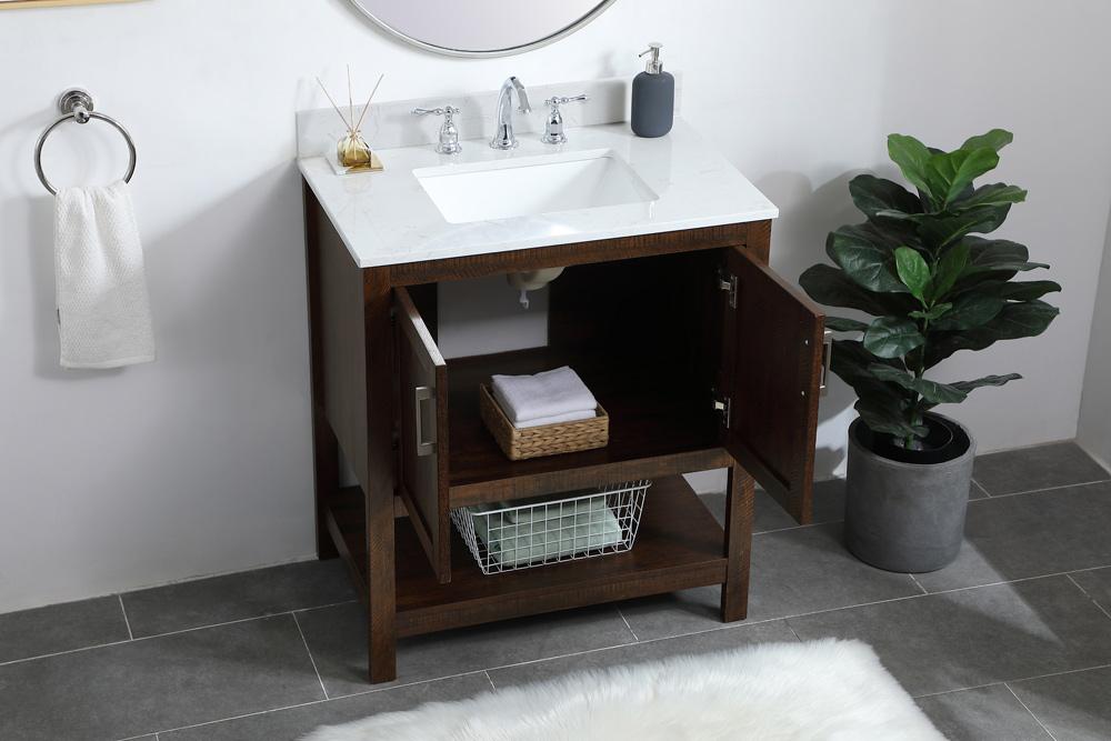 Elegant Furniture & Lighting - Aubrey 30 inch Single Bathroom Vanity in Espresso with Backsplash - VF16030EX-BS veiw 9