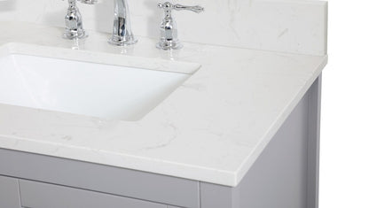 Elegant Furniture & Lighting - Aubrey 30 inch Single Bathroom Vanity in Grey with Backsplash - VF16030GR-BS veiw 4