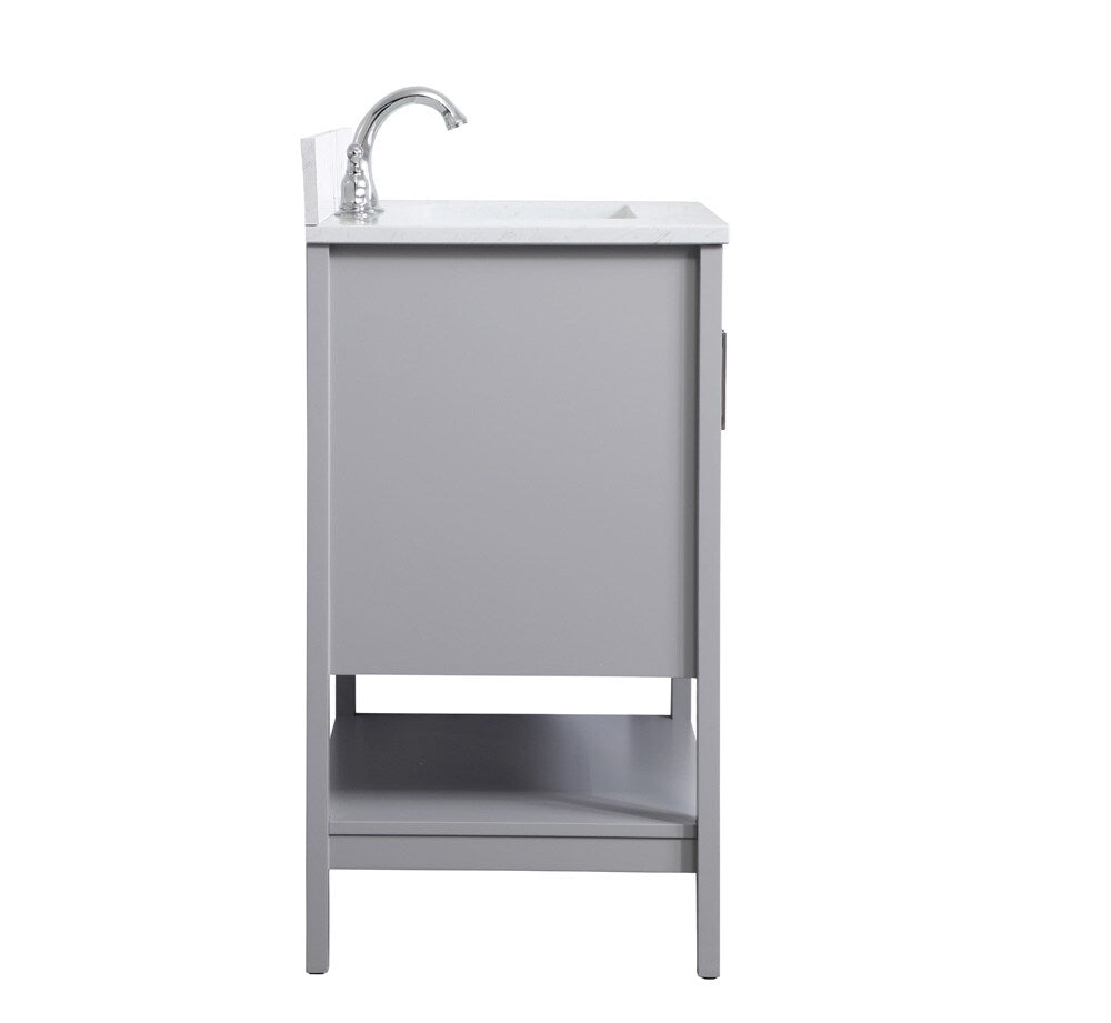 Elegant Furniture & Lighting - Aubrey 30 inch Single Bathroom Vanity in Grey with Backsplash - VF16030GR-BS veiw 7