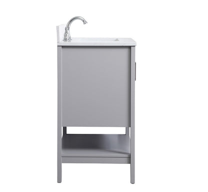 Elegant Furniture & Lighting - Aubrey 30 inch Single Bathroom Vanity in Grey with Backsplash - VF16030GR-BS veiw 7