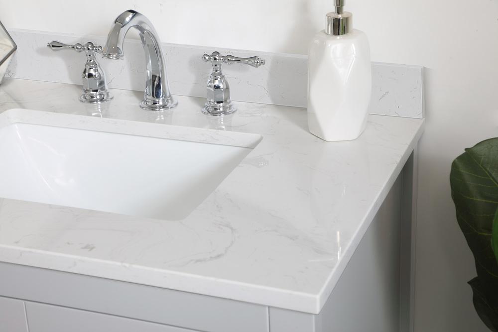 Elegant Furniture & Lighting - Aubrey 30 inch Single Bathroom Vanity in Grey with Backsplash - VF16030GR-BS veiw 10